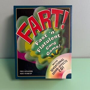 Fart! Fast n Flatulent Card Game with Sound Effect Cd, 3-6 Player Game, Age 10+